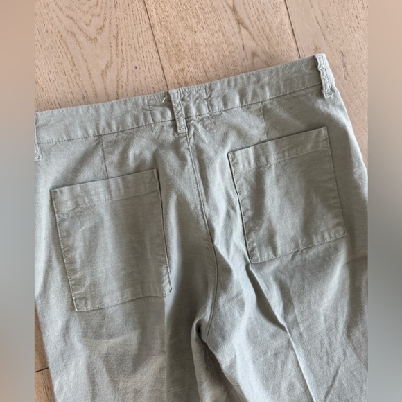 Frank & Eileen Kinsale Trouser Italian Performance Linen Sage Size 10 - Picture 9 of 9